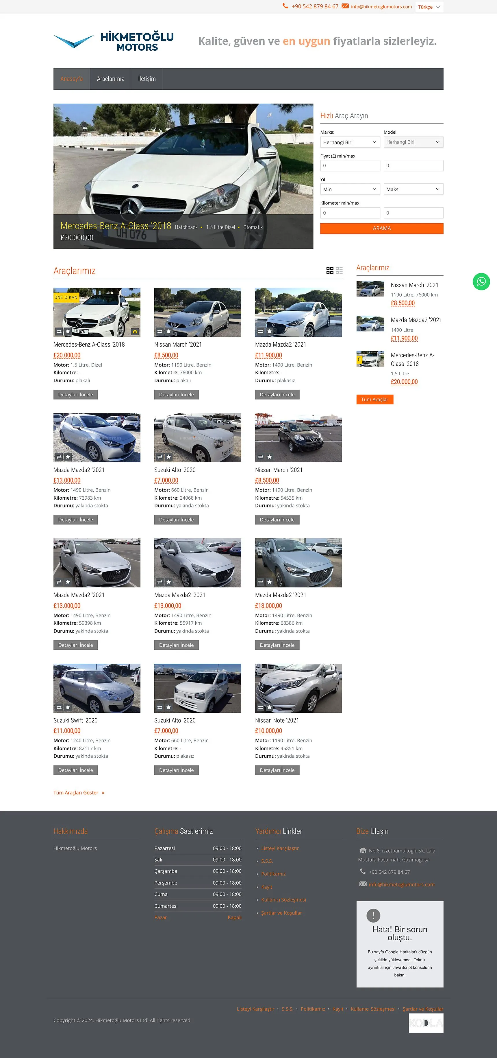 Hikmetoğlu Motors, hikmetoglumotors.com